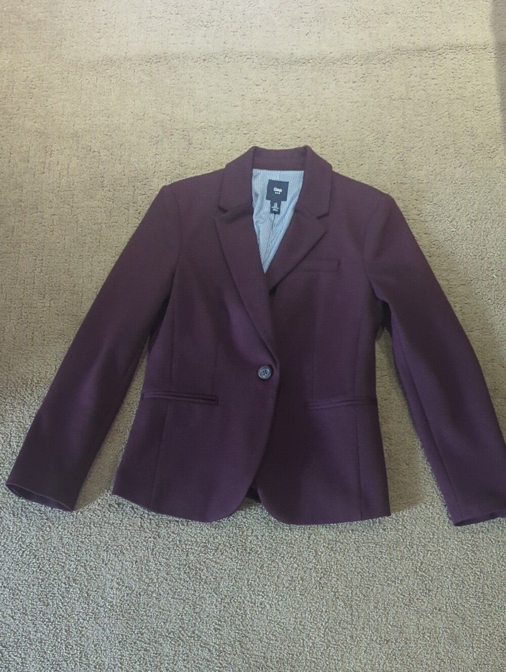 GAP Women's Plum Single-Button Tailored Blazer